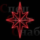 Макушка Северная звезда на елку 3D красная