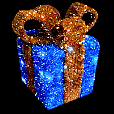  "Новогодний подарок" 70 см х 50 см х 50 см  Сине-золотой