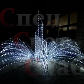 Уличный светодиодный фонтан "Симфония-2" белый большой