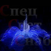 Уличный светодиодный фонтан "Симфония-2" белый синий большой
