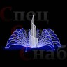 Уличный светодиодный фонтан "Симфония-2" белый синий большой