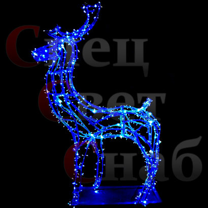 Светодиодная фигура "Северный олень" Синий