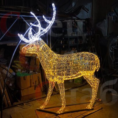 Фигура уличная световая "Олень Благородный" 2.1м