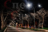 Ограждение "Занавес со звездами" 4 х 0,8 м Триколор нити золотой
