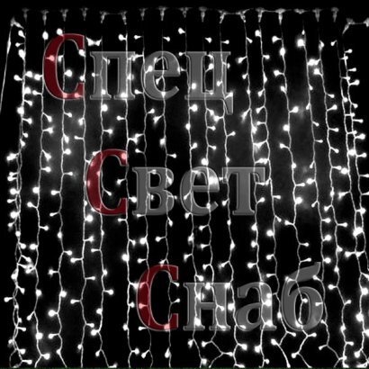 Светодиодный занавес 2 х 9 белый. Мерцание IP 65