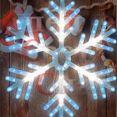 Уличная светодиодная фигура Снежинка Белая
